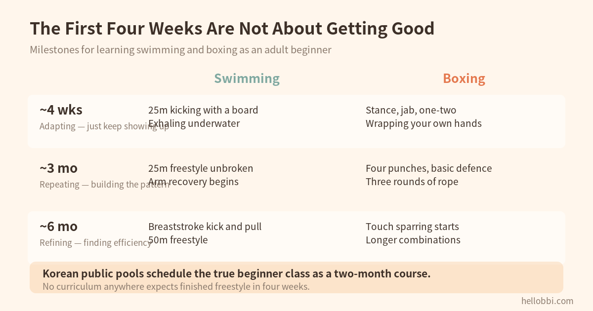 Four Weeks of Swimming, Four Weeks of Boxing — Both Are Training Yourself Not to Flinch